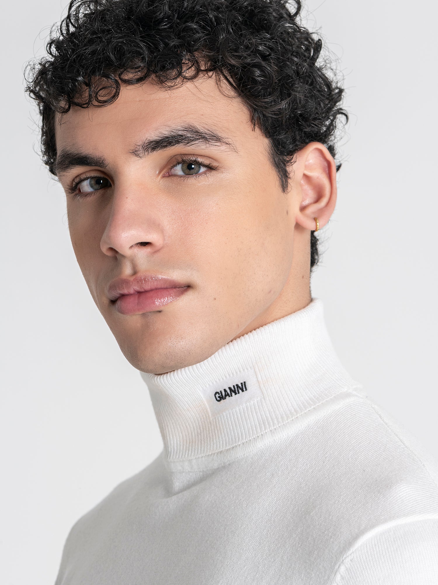 White Soft Knit Turtleneck