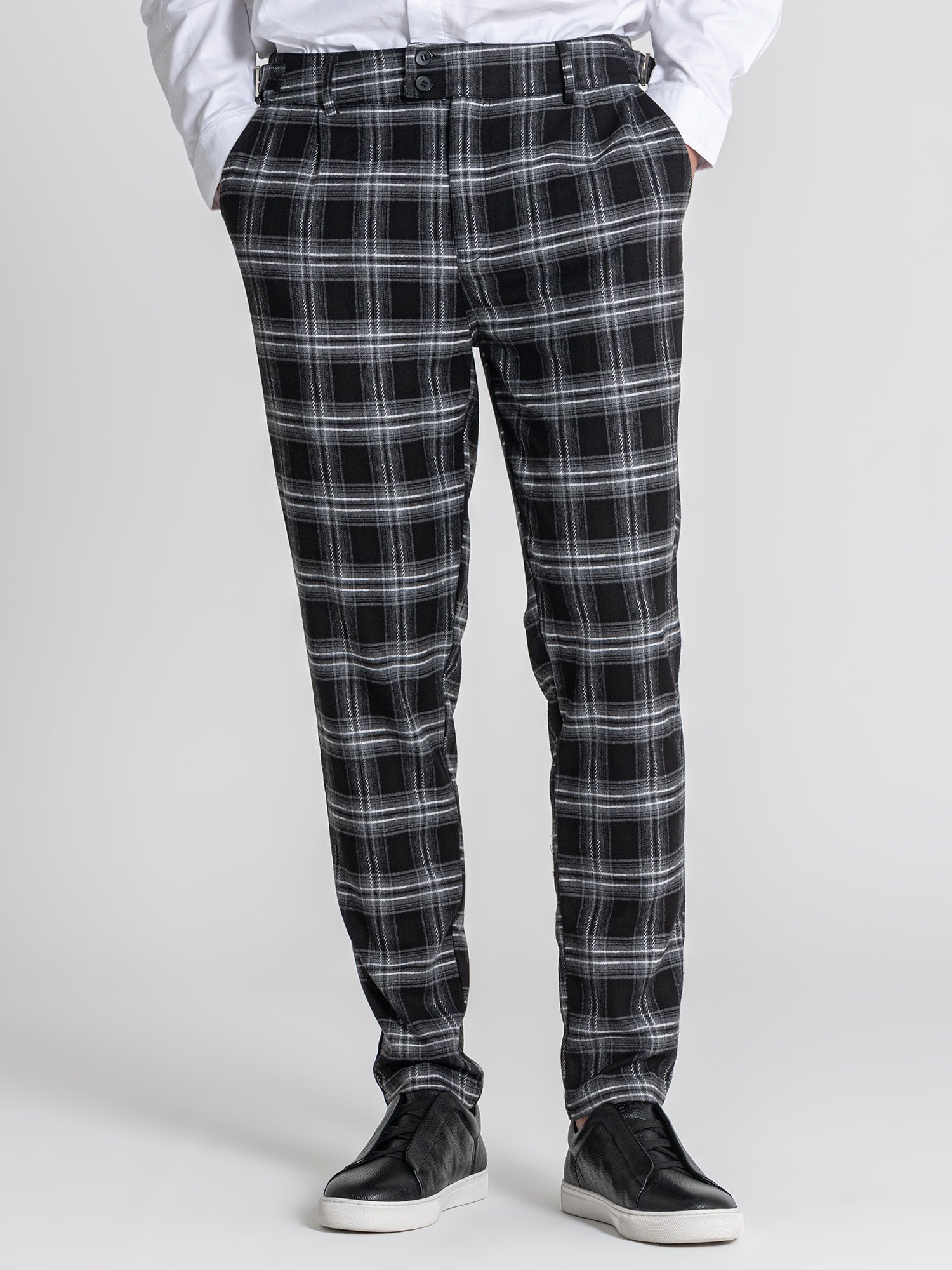 Grey Oxford Chino Pants