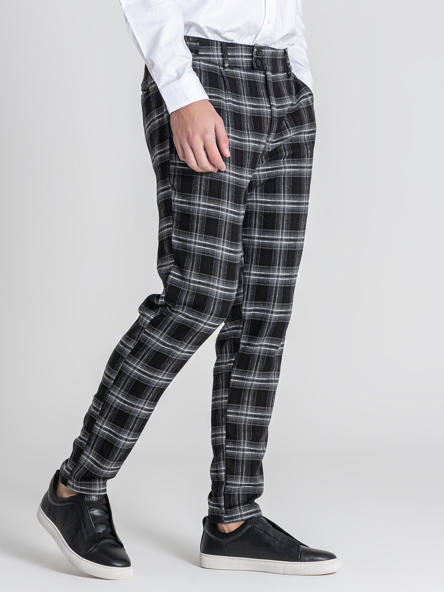 Grey Oxford Chino Pants