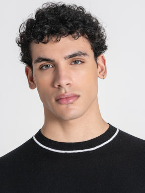 Black Soft Knit Longsleeve Tee