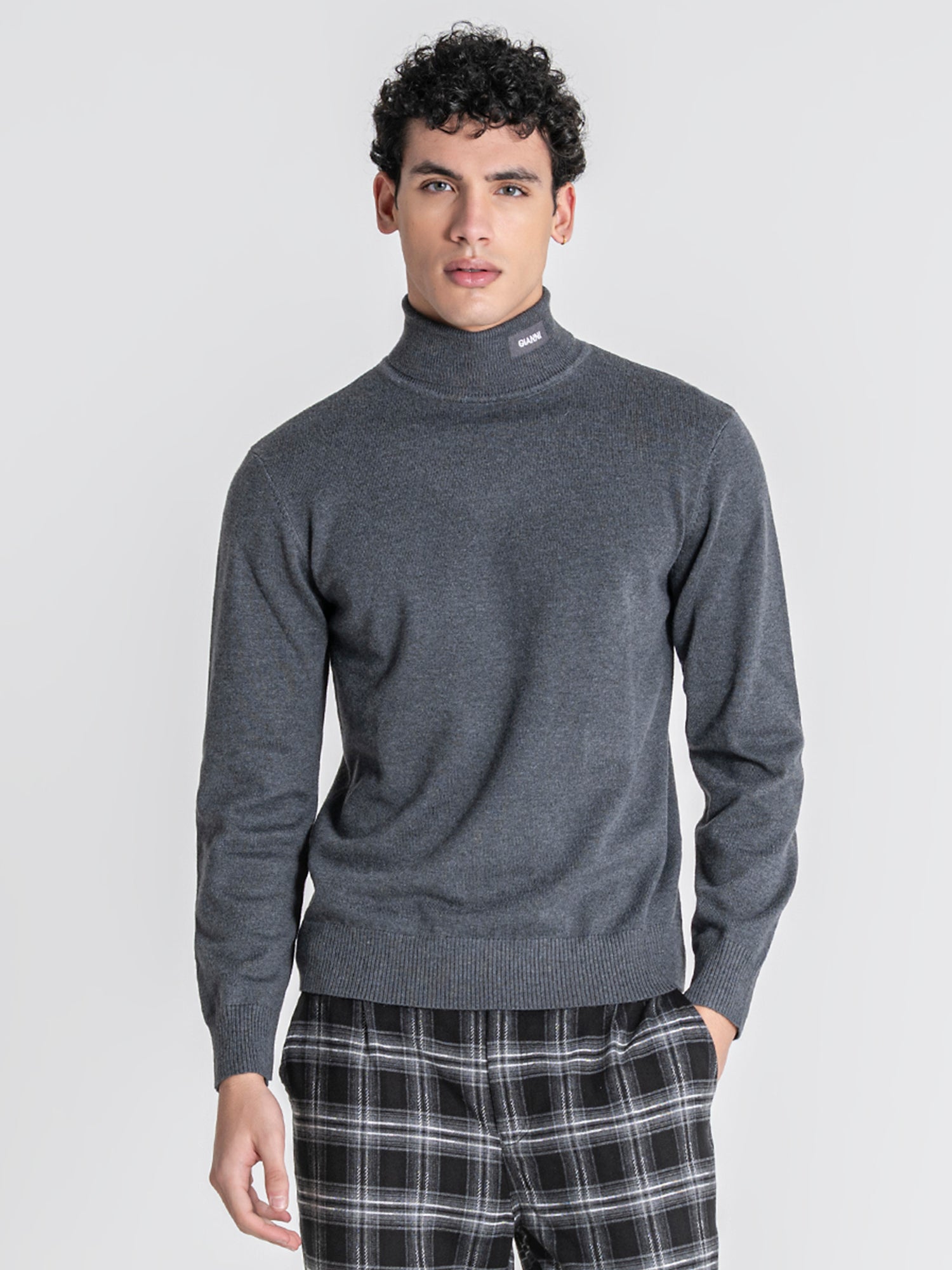 Grey Soft Knit Turtleneck