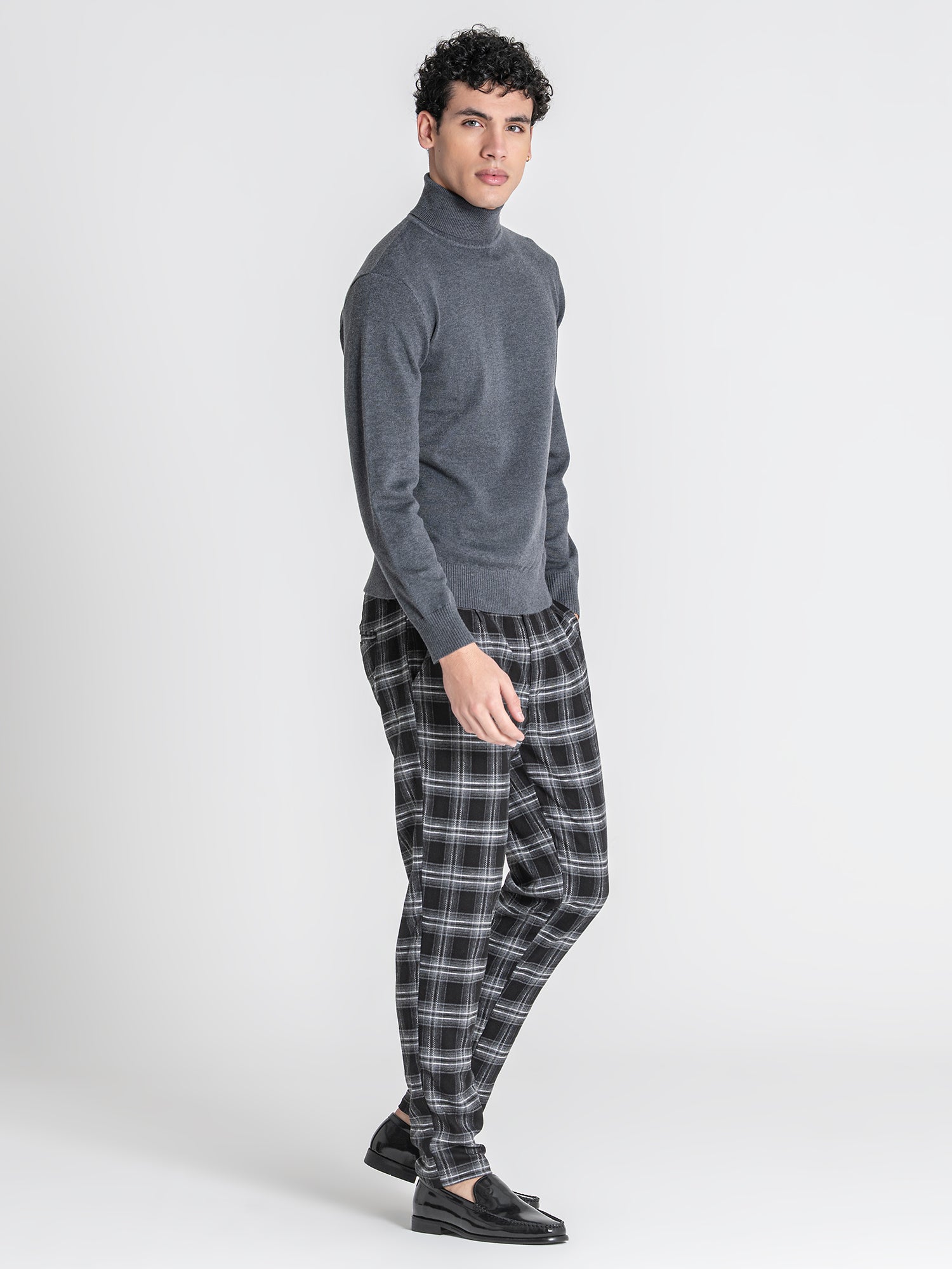 Grey Soft Knit Turtleneck