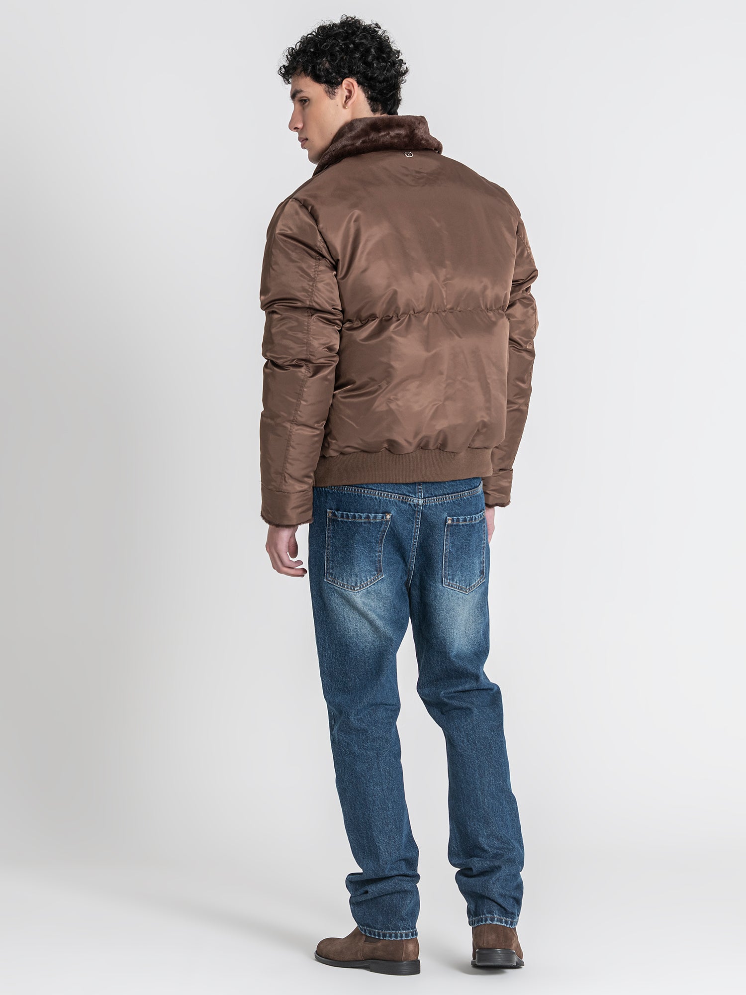 Brown GG Puffer Jacket