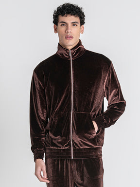 Brown GK Tape Zip Jacket