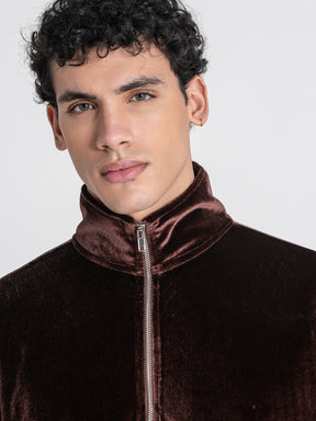 Brown GK Tape Zip Jacket