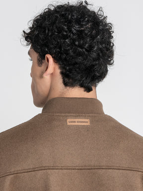 Taupe Soft Core Bomber Jacket