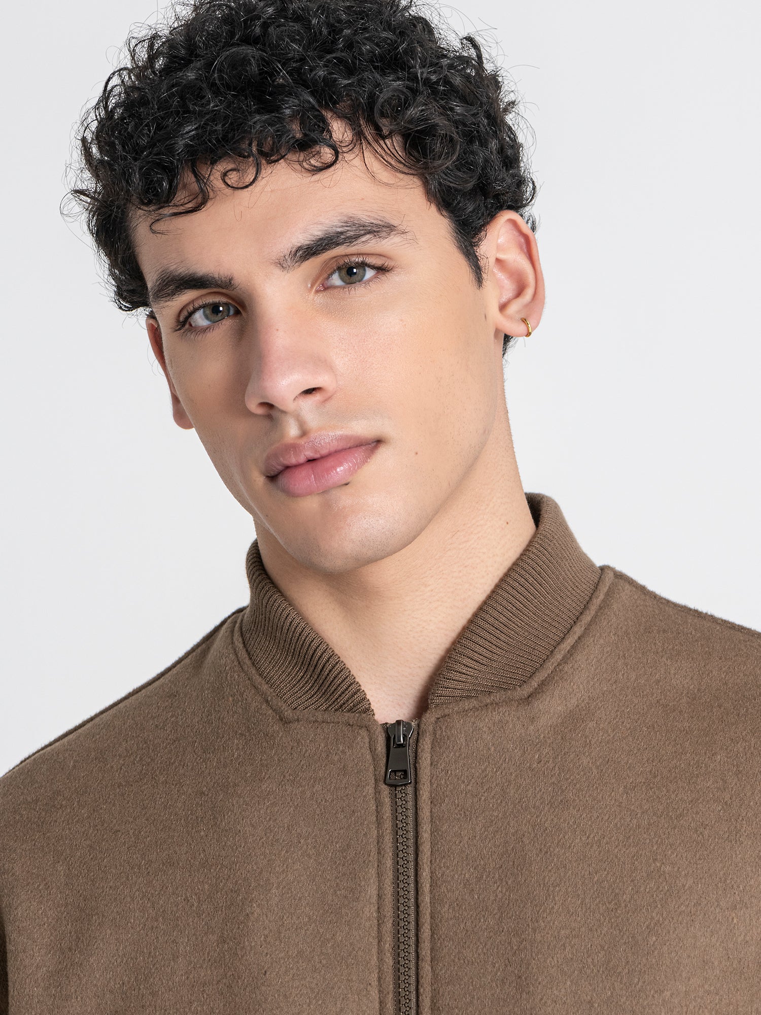 Taupe Soft Core Bomber Jacket