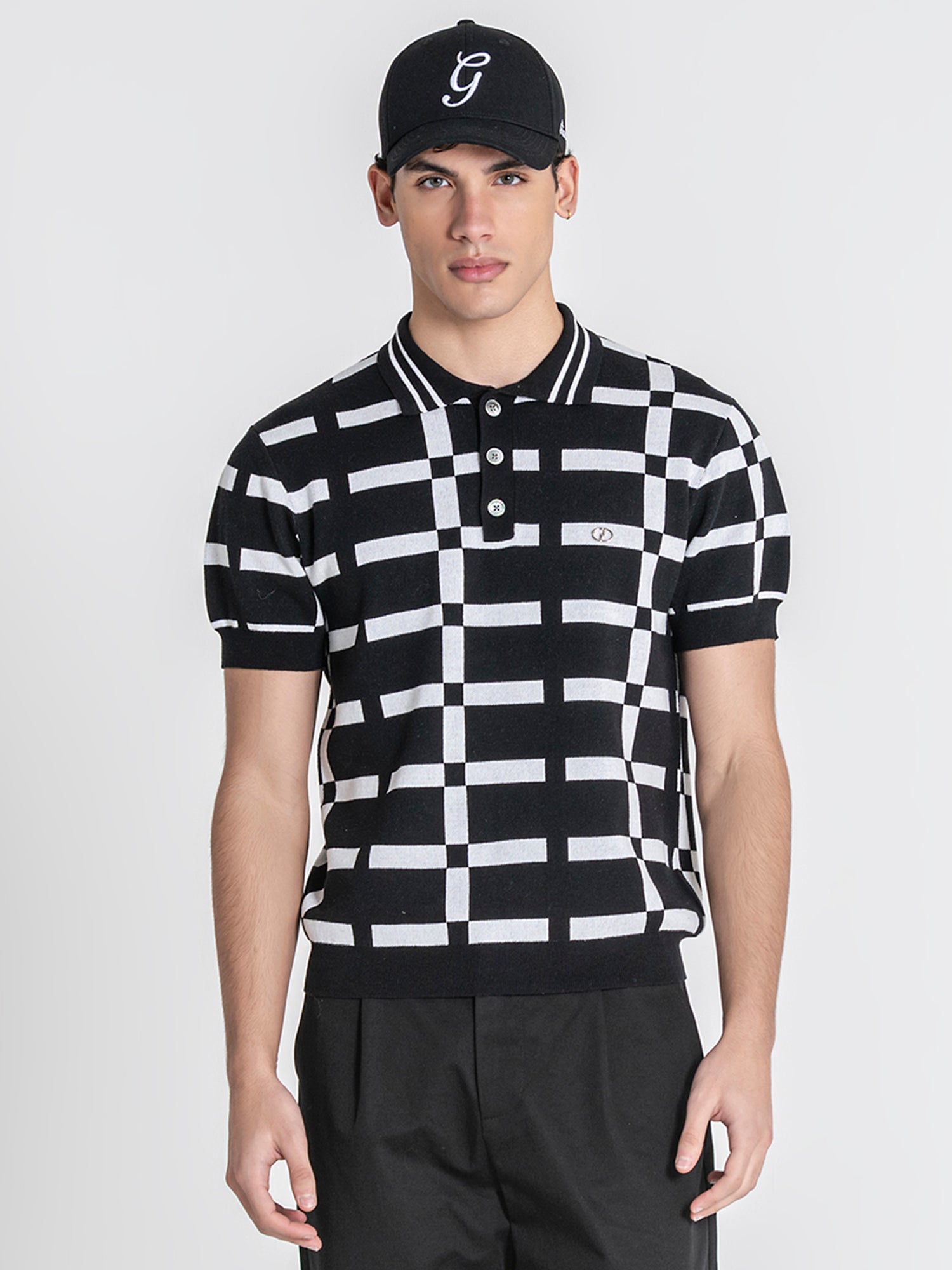 Black Optic Knit Polo