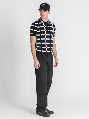Black Optic Knit Polo