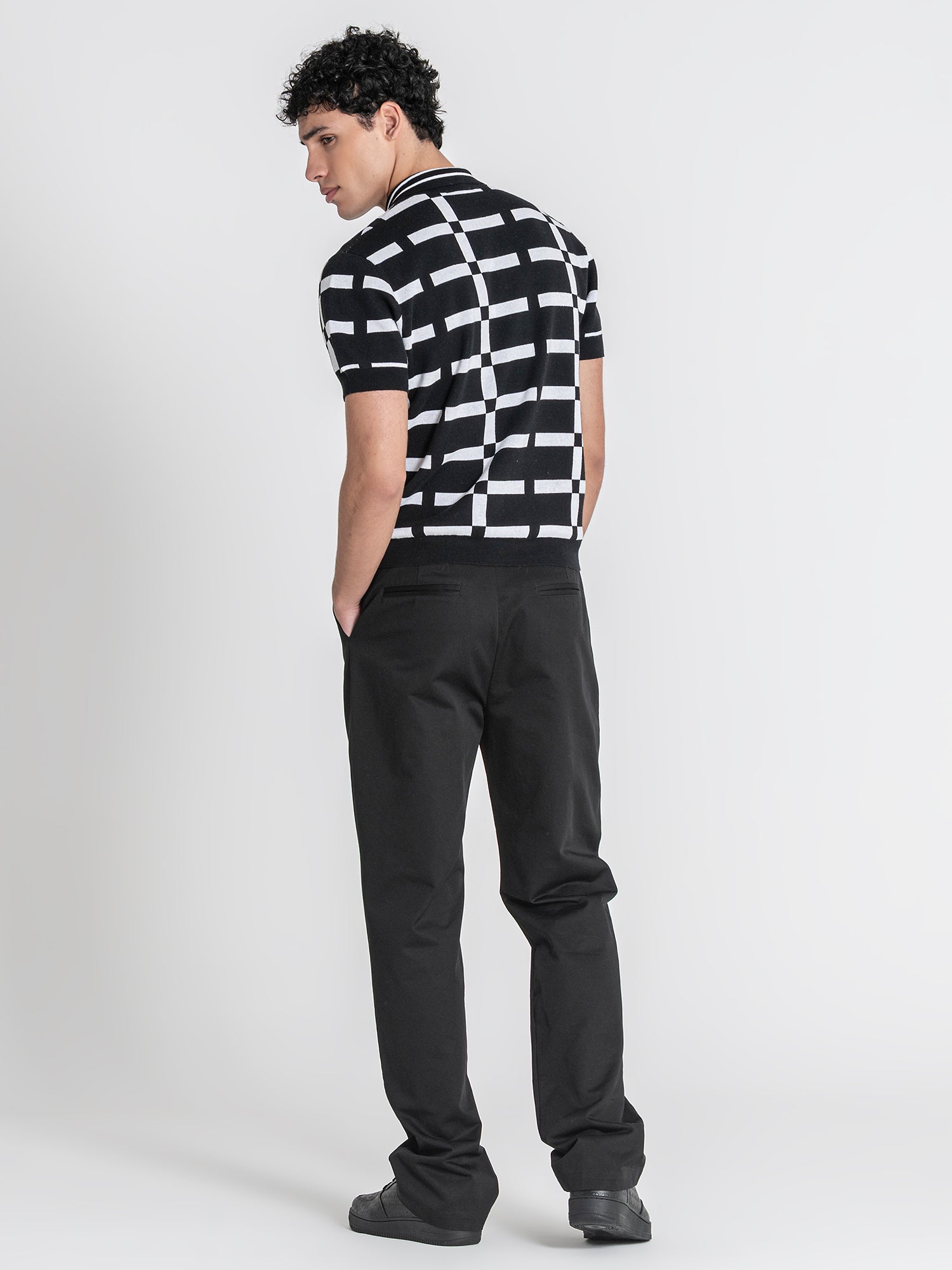 Black Optic Knit Polo