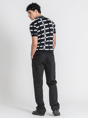 Black Optic Knit Polo