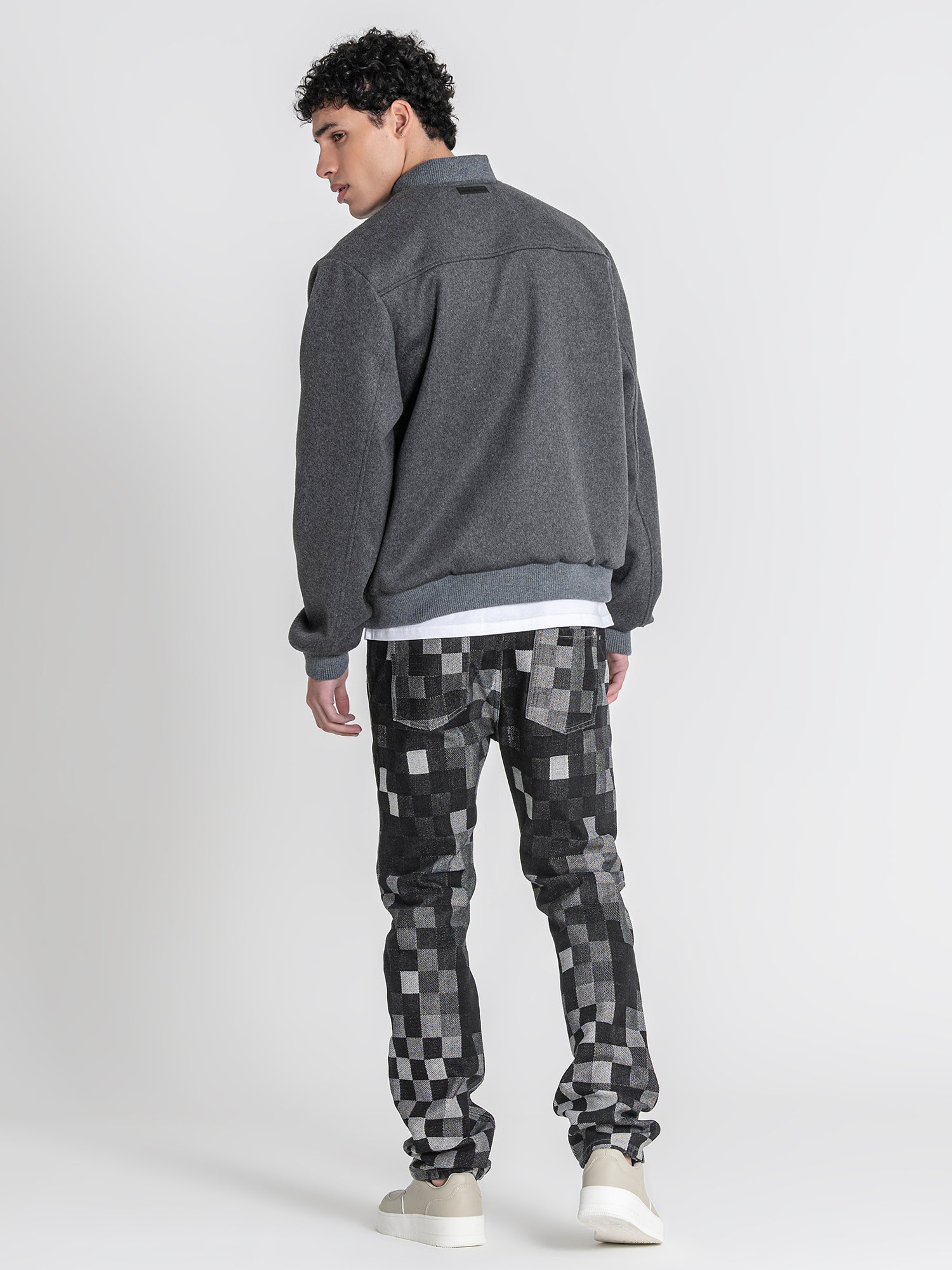 Grey Soft Core Bomber Jacket