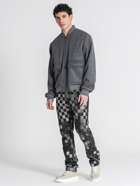 Grey Soft Core Bomber Jacket