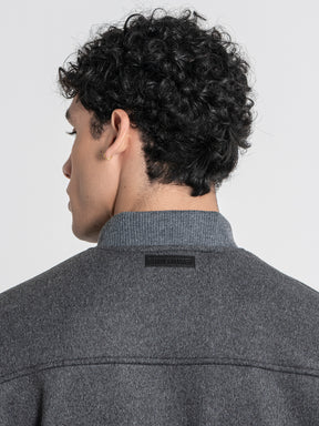 Grey Soft Core Bomber Jacket