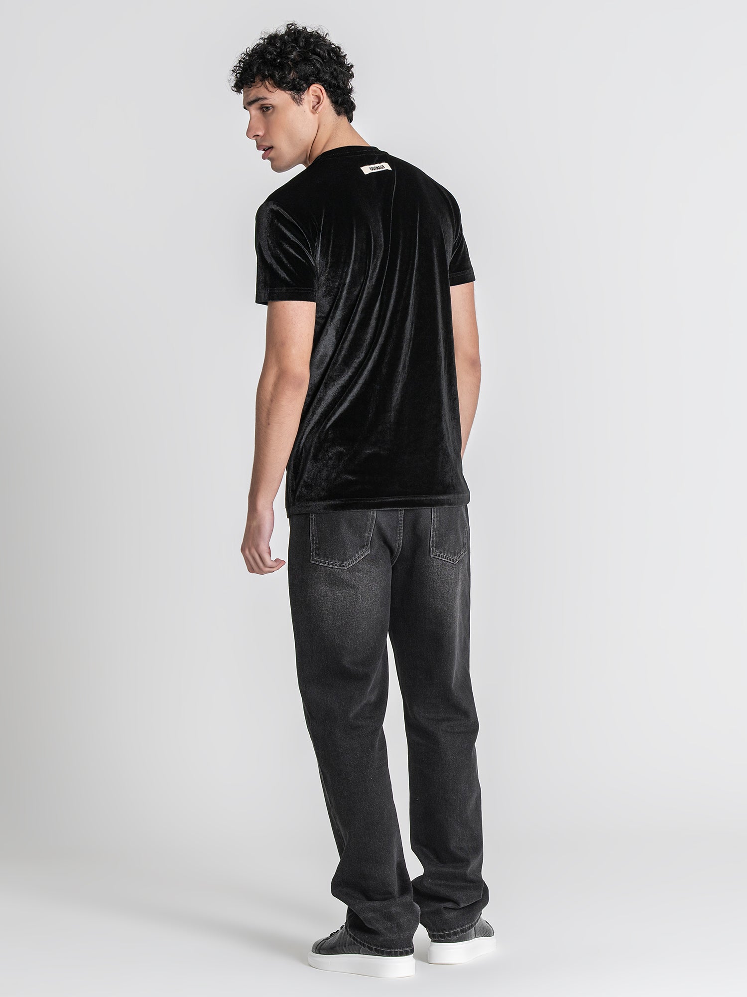 Black GK Tape Velvet Tee