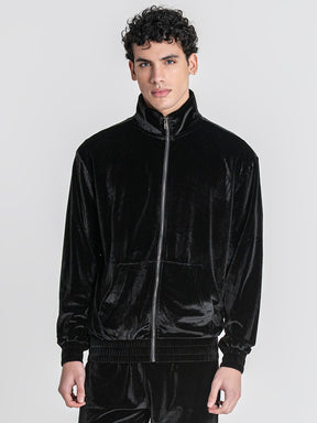 Black GK Tape Zip Jacket