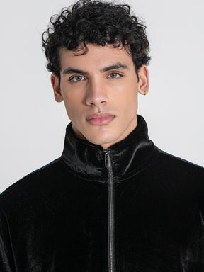 Black GK Tape Zip Jacket