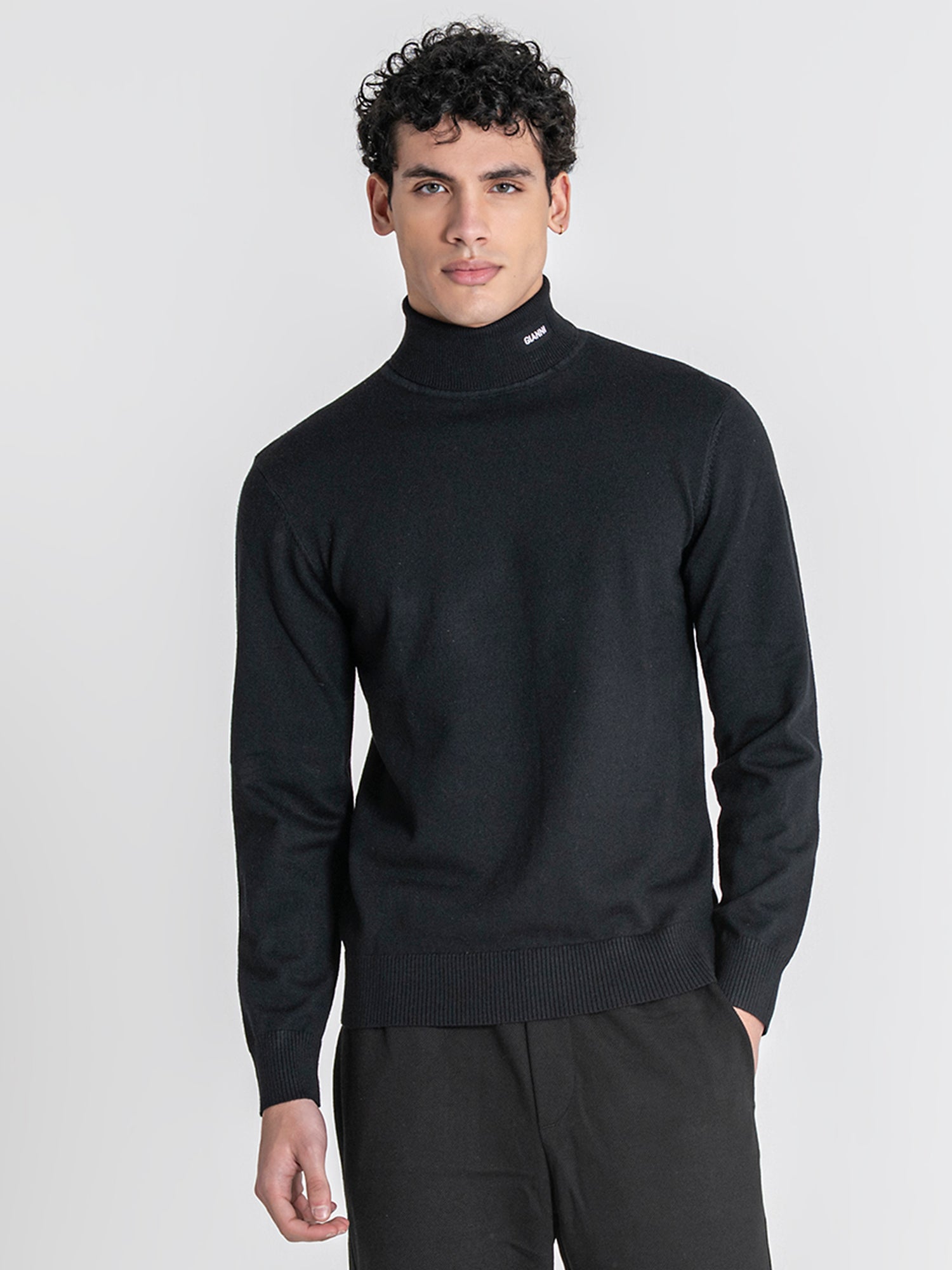 Black Soft Knit Turtleneck