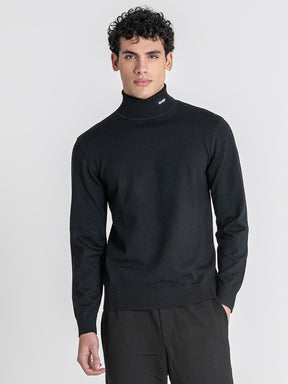 Black Soft Knit Turtleneck