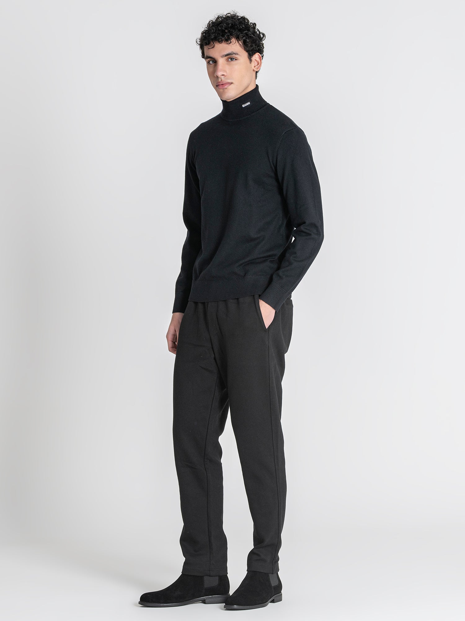 Black Soft Knit Turtleneck