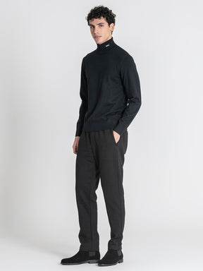 Black Soft Knit Turtleneck