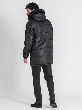 Black GK Houndstooth Coat