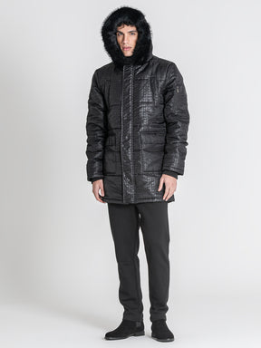 Black GK Houndstooth Coat