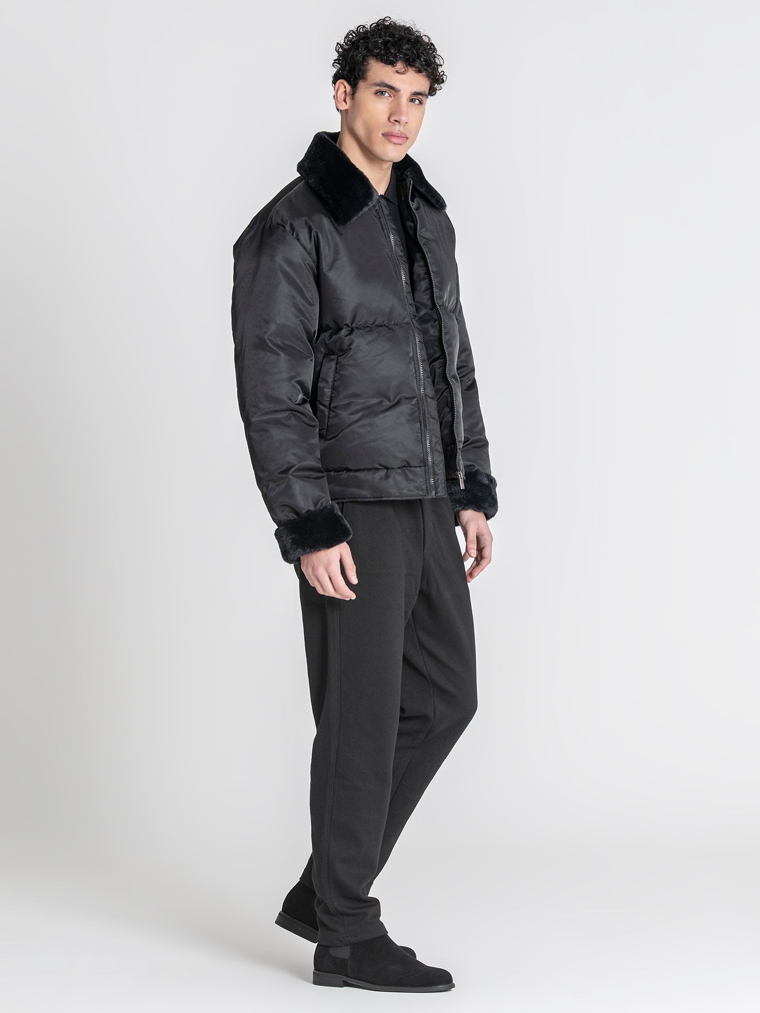Black GG Puffer Jacket