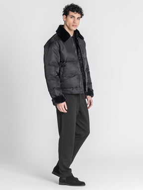 Black GG Puffer Jacket