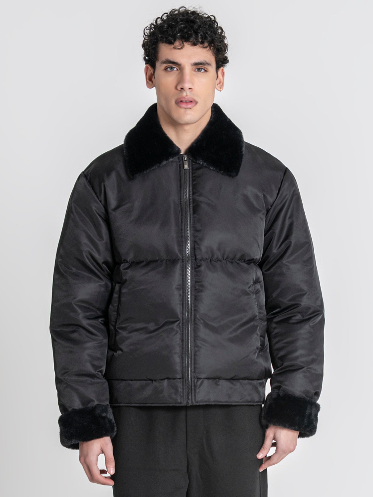 Black GG Puffer Jacket