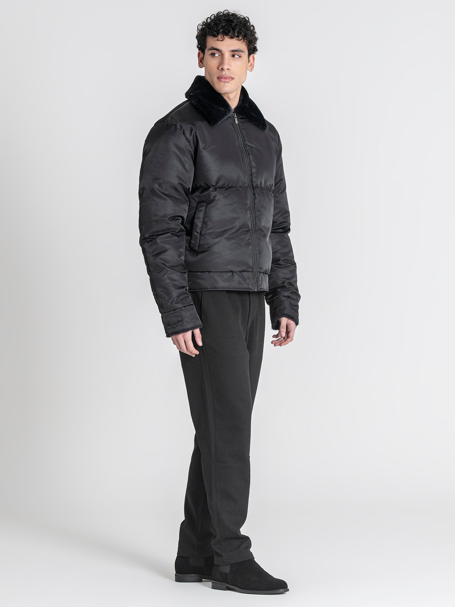Black GG Puffer Jacket