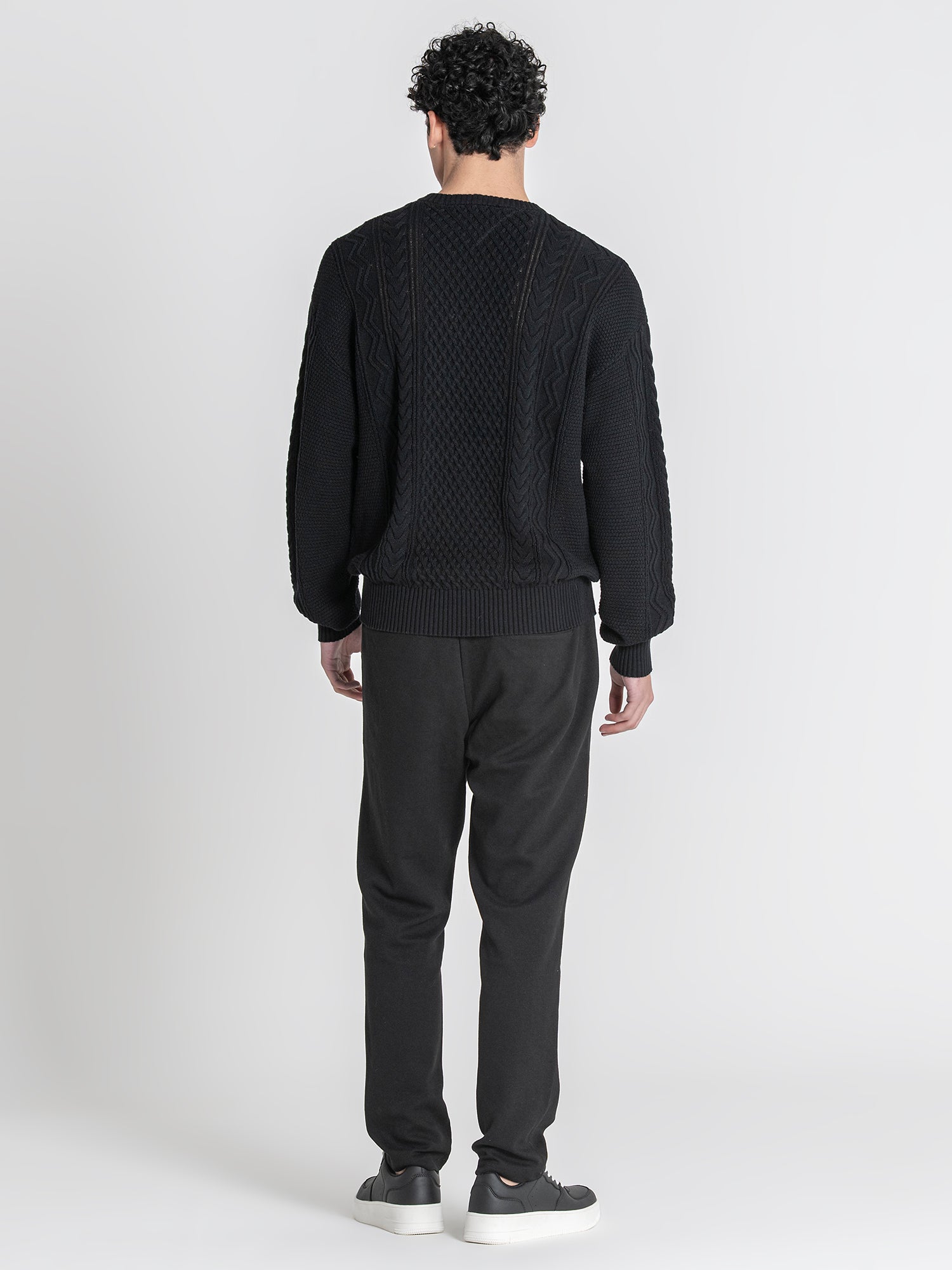 Black Cable Knit Sweater