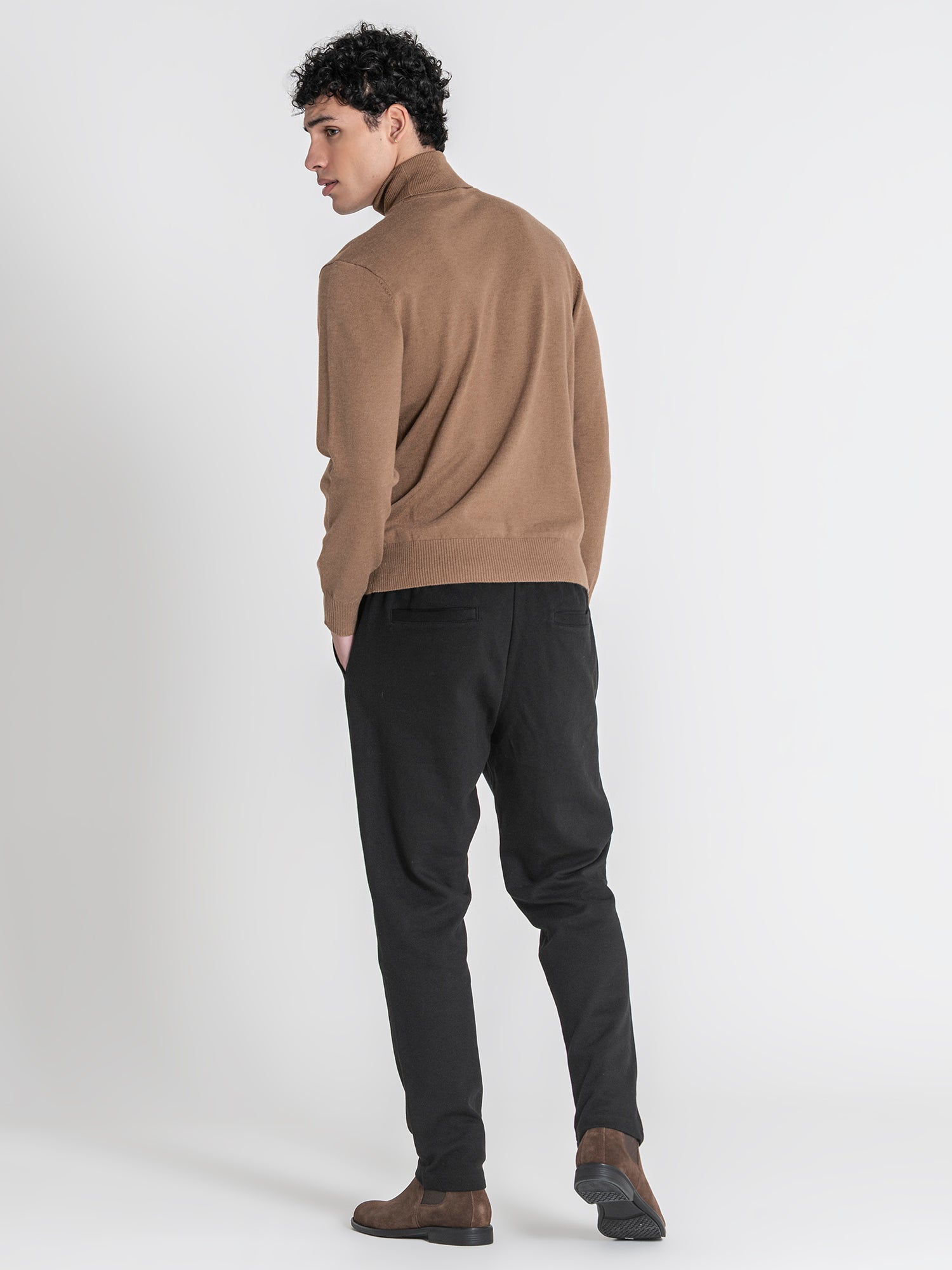Taupe GK Smart Knit Turtleneck
