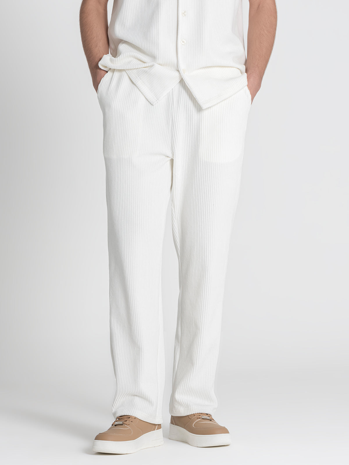White Surface Pants