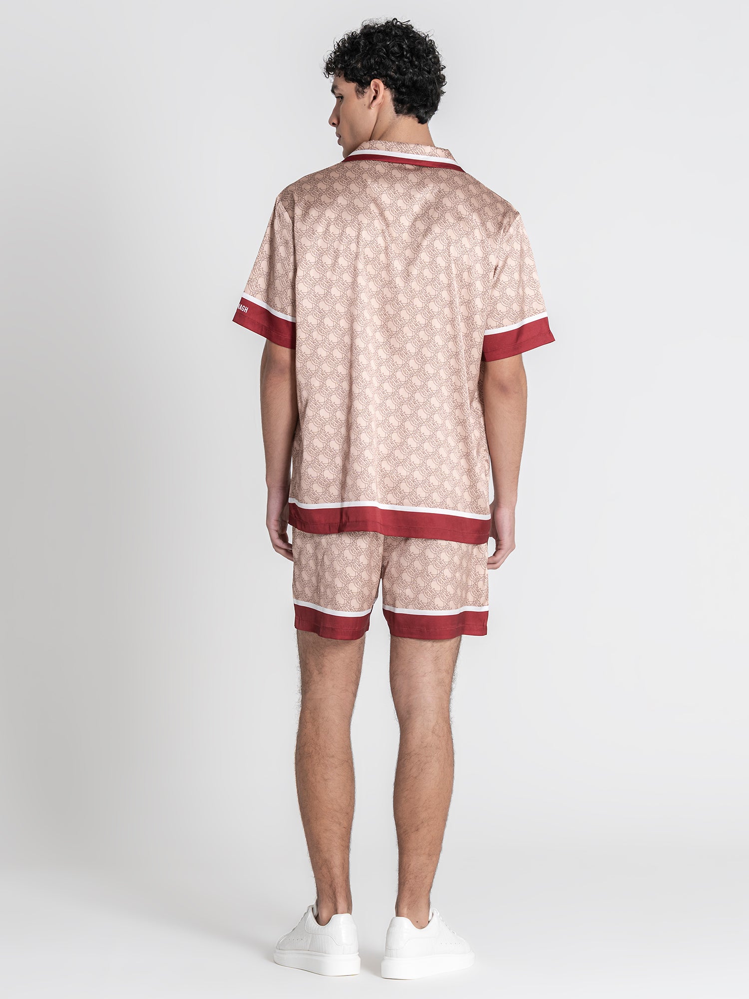 Beige Insignia Satin Shirt