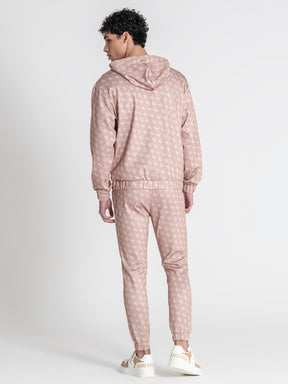 Beige GK Tape Hoodie Jacket