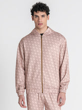 Beige GK Tape Hoodie Jacket