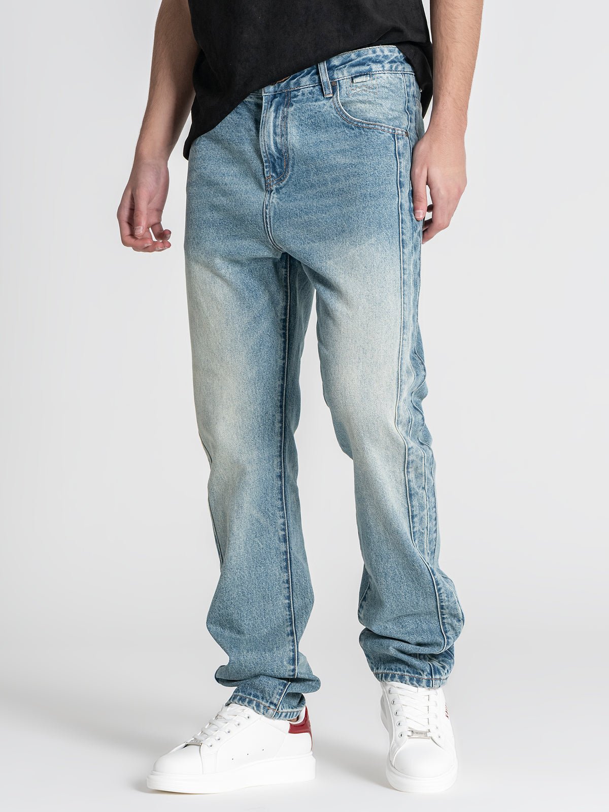 Medium Blue Tape Jeans