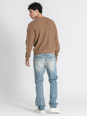 Taupe Hexa Knit Sweater