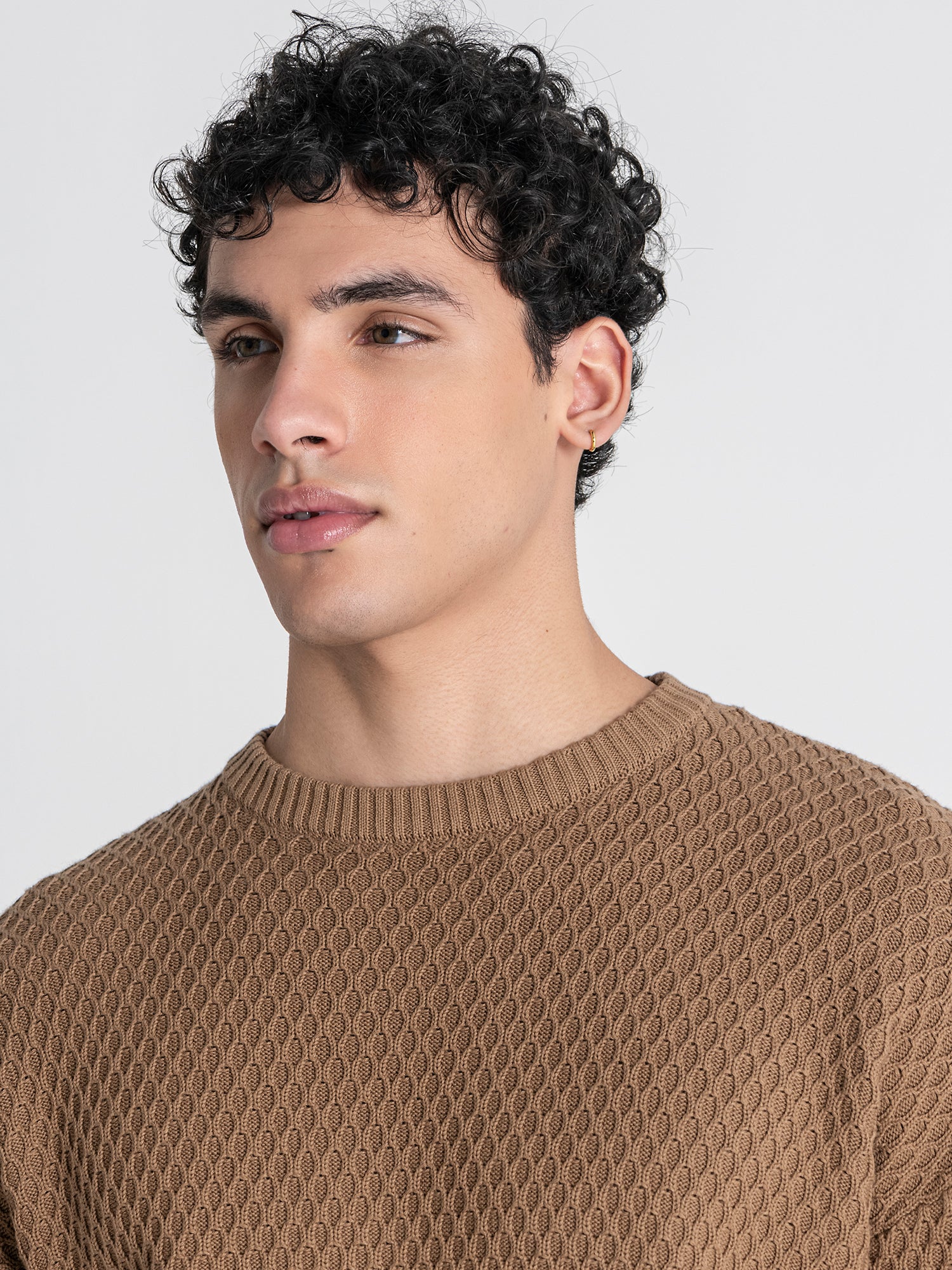 Taupe Hexa Knit Sweater