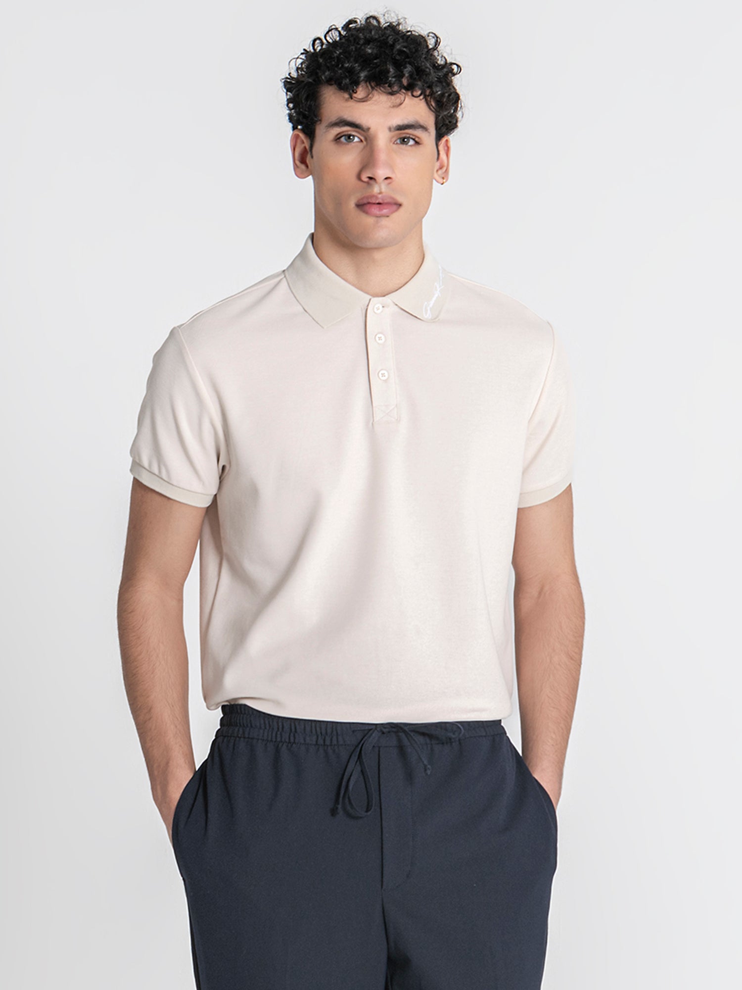 Beige Signature Polo