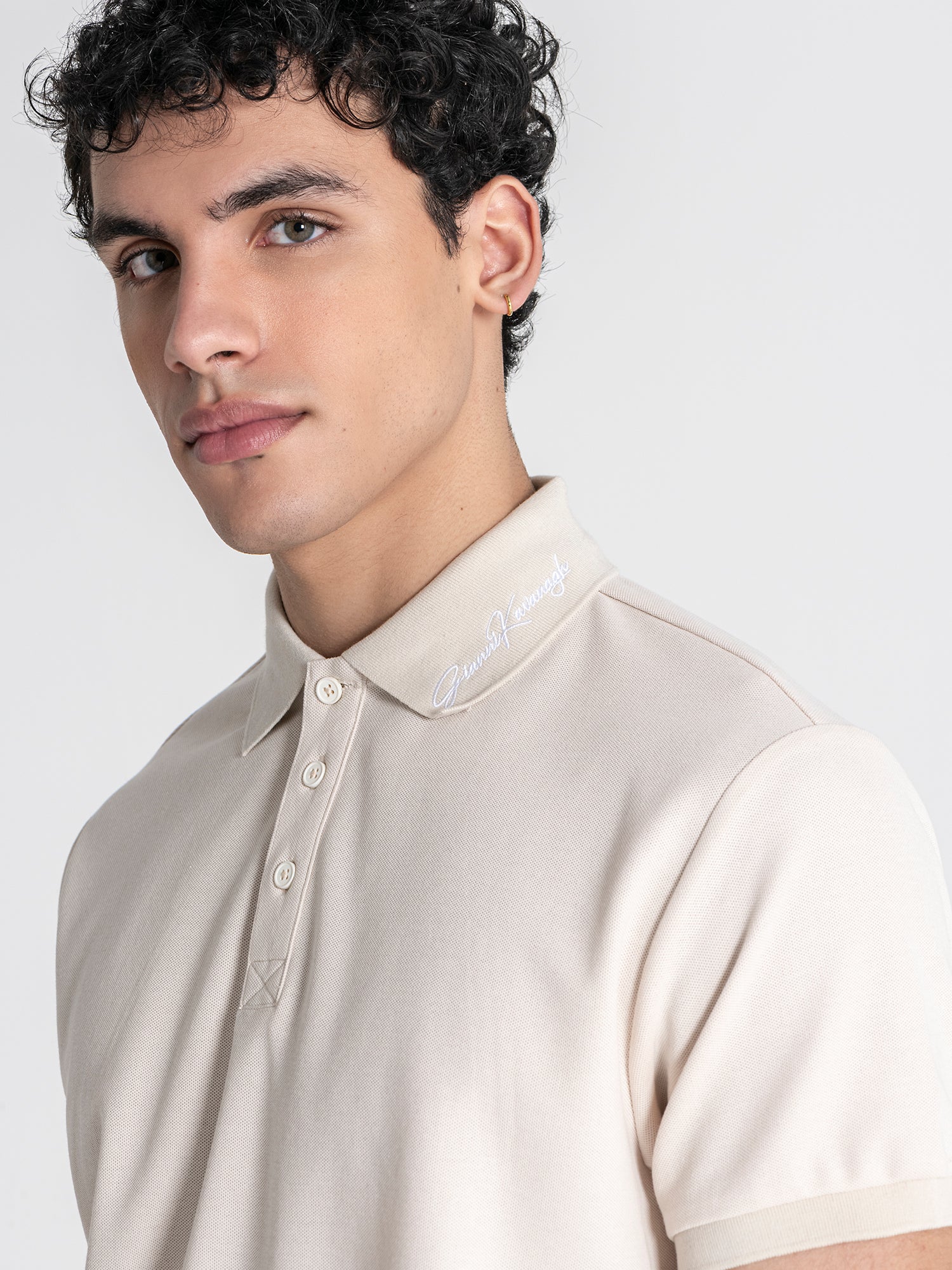 Beige Signature Polo