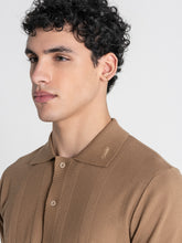 Taupe Linear Knit Shirt