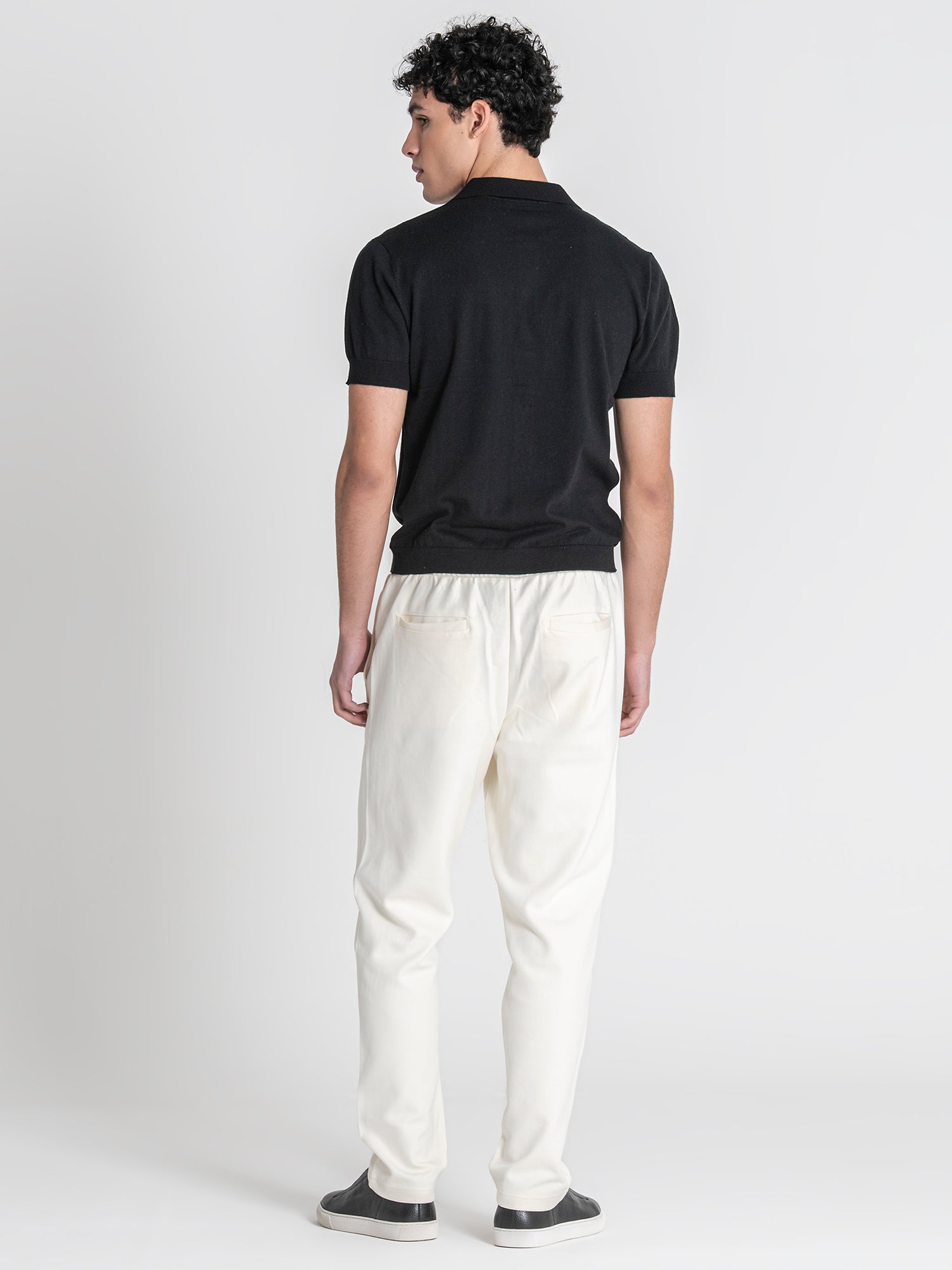 Black Linear Knit Shirt