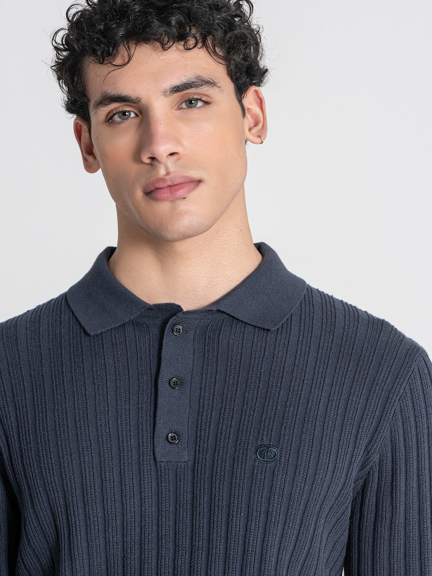 Blue Essential Knit Polo