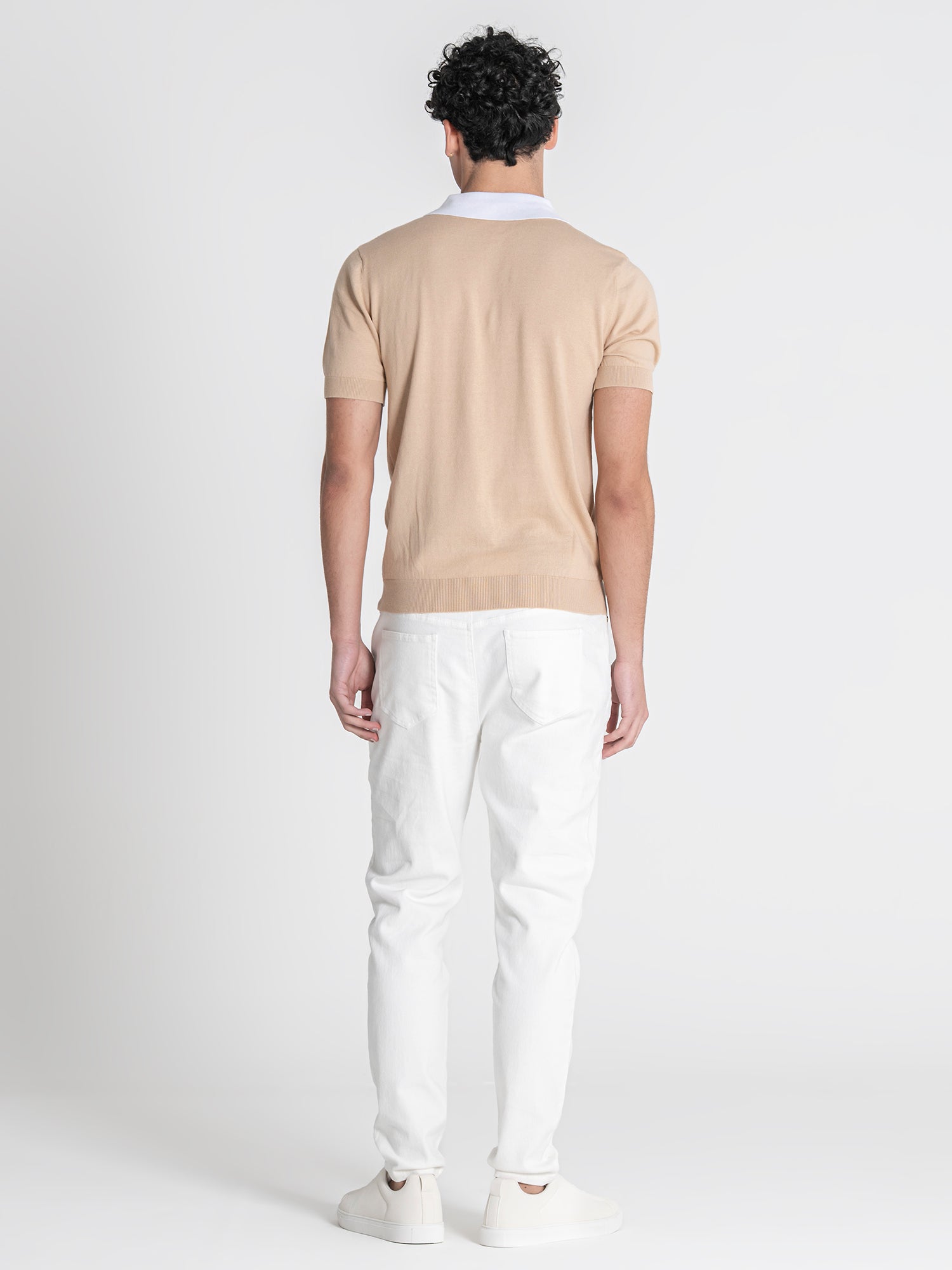 Camel Column Knit Polo