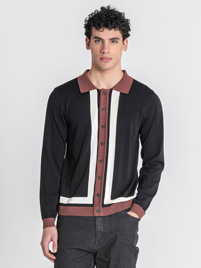 Black Frame Knit Shirt