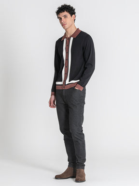 Black Frame Knit Shirt