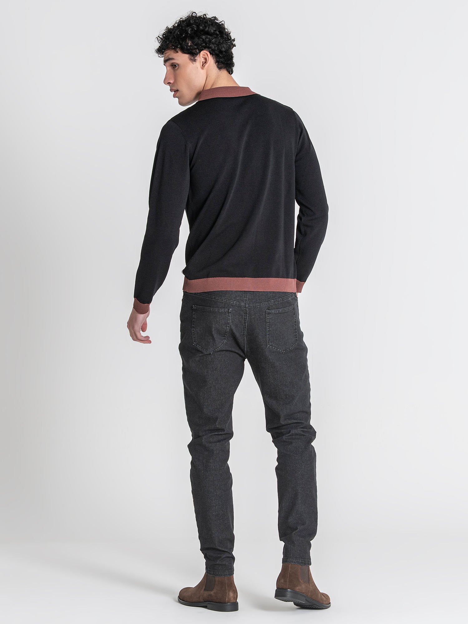 Black Frame Knit Shirt