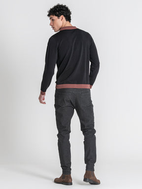 Black Frame Knit Shirt
